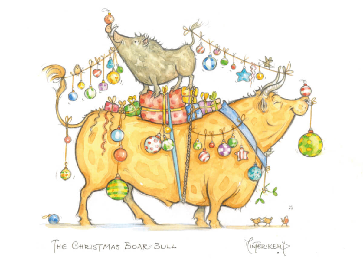 The Christmas Boar-Bull