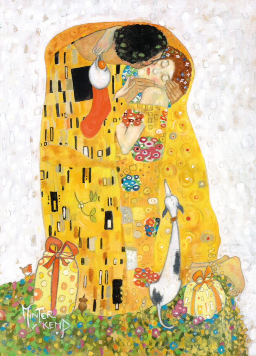 The Kiss after Gustav Klimt