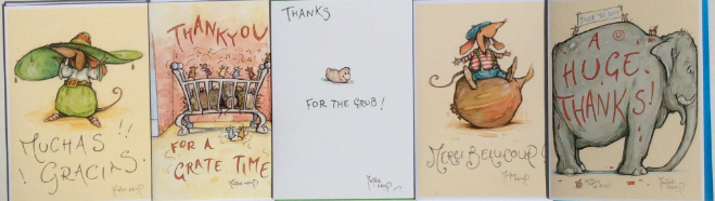 Mixed pack of 10 thank you cards